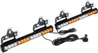 🚨 aspl 32led 2x16.8 inch emergency flashing led traffic advisor strobe light bar - 26 flash patterns for interior safety warning lights (amber/white) logo