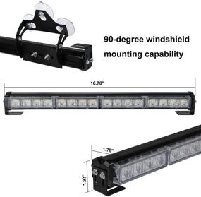 img 1 attached to 🚨 ASPL 32LED 2x16.8 дюйма аварийный светодиодный маячок сигнал-длинномер для сигнала светодиодного стробоскопического маячка - 26 вариантов мигания для внутренних предупреждающих сигналов безопасности (янтарный/белый)