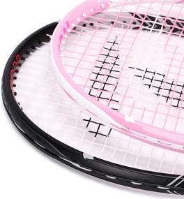 img 1 attached to 🎾 Teloon Tennis Rackets for Adults - 2 pcs Recreational Tennis Racquets for Men, Women, College Students - 27 inch Beginner Tennis Racket