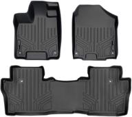 💯 premium maxliner floor mats for 2016-2021 honda pilot - black 2 row liner set logo