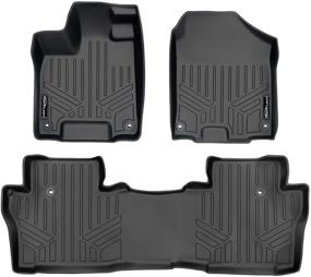 img 4 attached to 💯 Premium MAXLINER Floor Mats for 2016-2021 Honda Pilot - Black 2 Row Liner Set