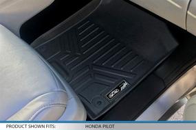 img 2 attached to 💯 Premium MAXLINER Floor Mats for 2016-2021 Honda Pilot - Black 2 Row Liner Set