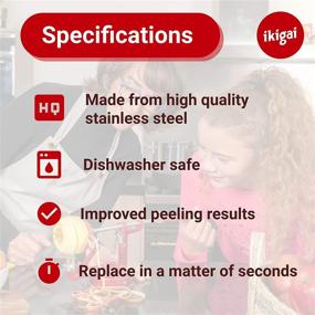 img 3 attached to 🔪 High-Quality Universal Replacement Blades for Apple Peelers: 1 Coring and Slicing Blade, 2 Peeling Blades