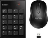 cateck numeric keypad & mouse combo: wireless 2.4g mini usb number pad keyboard and mouse with just one usb receiver - ideal for laptop, desktop, pc, notebook logo