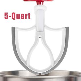 img 1 attached to 🥣 5 Quart Flex Edge Beater for KitchenAid Bowl-Lift Stand Mixer - Compatible Accessory, Flat Beater Blade with Silicone Edges Bowl Scraper - Kitchen-Aid Mixer Attachments