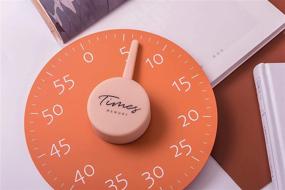 img 1 attached to 🍳 Large Magnetic Kitchen Timer - 7.5 inch Round Countdown Timer for Cooking - Refrigerator Magnetic Countdown Timer - Teach Time to Kids - Perfect for Chefs (Orange)