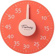 🍳 large magnetic kitchen timer - 7.5 inch round countdown timer for cooking - refrigerator magnetic countdown timer - teach time to kids - perfect for chefs (orange) logo