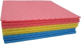 img 2 attached to 🧽 Swedish All-Natural Cellulose Cleaning Cloth: Reusable, Economical, Durable, Multi-Color Sponge