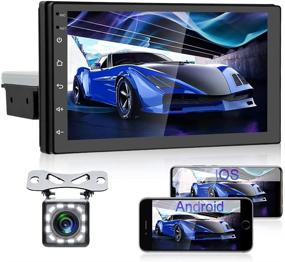 img 4 attached to 🚗 AMPrime Android 9.0 Single Din Car Stereo with Bluetooth 7 Inch Touch Screen GPS Navigation, WiFi Support, Dual USB & DVR Input, Mirror Link for Android iOS Phone + Backup Camera