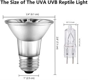 img 1 attached to 🌞 BOEESPAT 75W UVA + UVB 3.0 Full Spectrum Sun Lamp - Sunbathe Heat Light (2 Pack) for Lizard, Chameleon, Bearded Dragon, Snake, Aquarium, Reptile & Amphibian - Includes Extra 2 Pack Lamp