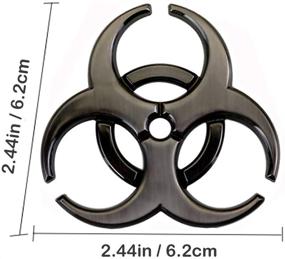 img 2 attached to 🧟 YSpring Стикеры Resident Evil Biohazard Symbol: Стильный эмблема из цинкового сплава для автомобилей, дизайн Umbrella Corporation - Стикер на автомобиль "The Strain 3D" (Серый-2,44" 2,44")