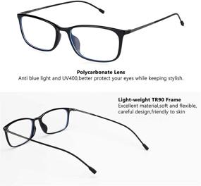 img 3 attached to Ultimate Protection Against Eyestrain: Livhò Lightweight Computer Blue Light Blocking Glasses for Women and Men - LI1677