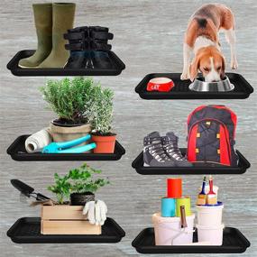 img 3 attached to 👢 Ninamar Boot Tray - 20 x 15 Inch - 2 Trays: High-Quality Mud and Snow Shoe Mat for Indoor & Outdoor Use