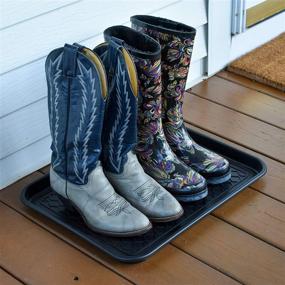 img 1 attached to 👢 Ninamar Boot Tray - 20 x 15 Inch - 2 Trays: High-Quality Mud and Snow Shoe Mat for Indoor & Outdoor Use