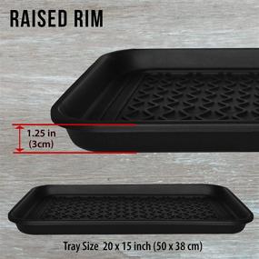 img 2 attached to 👢 Ninamar Boot Tray - 20 x 15 Inch - 2 Trays: High-Quality Mud and Snow Shoe Mat for Indoor & Outdoor Use