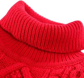 img 2 attached to 👦 Toddler Boys' Sweater with Turtleneck Sleeves - Clothing for Sweaters