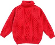 👦 toddler boys' sweater with turtleneck sleeves - clothing for sweaters logo