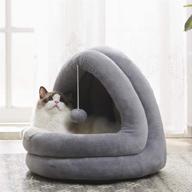 🐱 large indoor cat bed, soft cave bed for dogs and small cats - 2 in 1 machine washable pet tent, western home wh cat beds with super soft material, anti-slip & water-resistant bottom - premium pet supplies logo