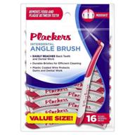 🦷 plackers right angle interdental brushes - 6-pack (16pcs) for effective oral care logo