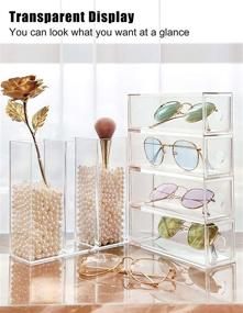 img 3 attached to Longjet Sunglasses Drawers Organizer Cosmetic