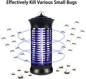 img 3 attached to 🪰 Insect Zapper with On/Off Switch, Electric Mosquito Lamp with UV Light, Portable Standing or Hanging Bug Killer for Kitchen and Office