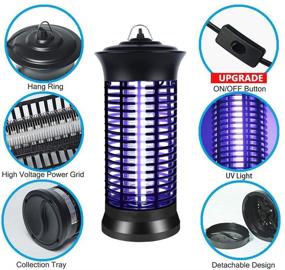 img 2 attached to 🪰 Insect Zapper with On/Off Switch, Electric Mosquito Lamp with UV Light, Portable Standing or Hanging Bug Killer for Kitchen and Office