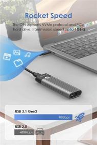 img 1 attached to 🔌 LENTION USB C & A NVMe M.2 SSD Enclosure - Up to 10Gbps, M Key, B&M Key Adapter, USB 3.1 Gen 2 - Compatible with 2280 2260 2242 2230 M.2 NVMe SSDs - CB-C9s, Space Gray