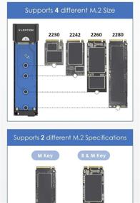 img 3 attached to 🔌 LENTION USB C & A NVMe M.2 SSD Enclosure - Up to 10Gbps, M Key, B&M Key Adapter, USB 3.1 Gen 2 - Compatible with 2280 2260 2242 2230 M.2 NVMe SSDs - CB-C9s, Space Gray