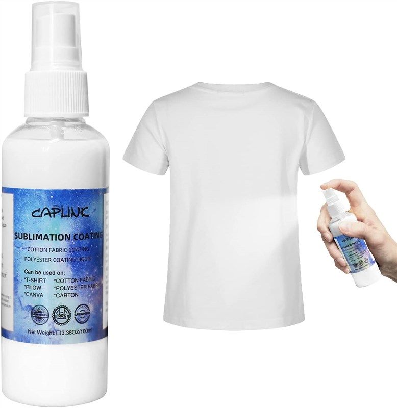 Sublimation Coating Spray for Cotton T-shirts, All Fabric Including  Polyester, Carton, Tote Bag 