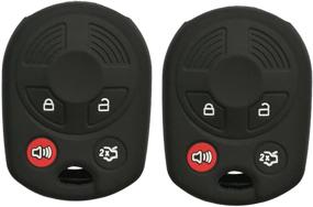 img 4 attached to 🔑 2 Pack Coolbestda Key Fob Remote Cover Protector Case for Ford Escape Explorer Mustang Transit Fusion Focus Lincoln Navigator Zephyr – Keyless Entry Holder