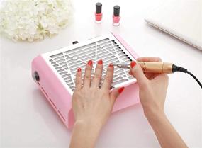 img 1 attached to 💅 Sweet Pink Electric Manicure Nail Dust Collector