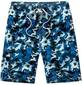 img 4 attached to UWBACK Camouflage Trunks Shorts Dazzle Boys' Clothing in Swim