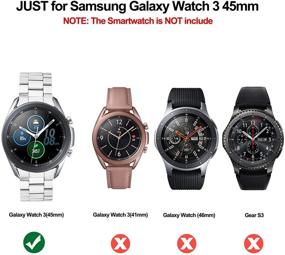 img 3 attached to V-MORO Metal Strap Compatible With Galaxy Watch 3 Bands 45Mm