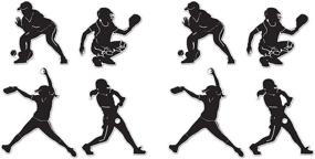 img 1 attached to Beistle 54761 8Piece Softball Silhouettes