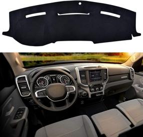 img 4 attached to SPEEDWOW Dashboard Dash Board Cover Mat Carpet Compatible With 2010-2014 Dodge Ram 1500 2500 3500