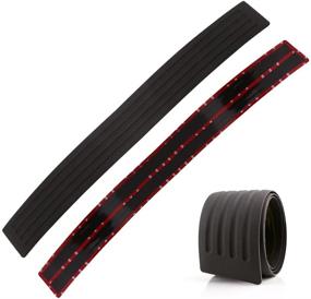 img 2 attached to 1 Set of EverBrightt Trunk Rubber Protection Strip Car Rear Bumper Protector Cover - Black with 3M Tape