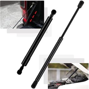 img 1 attached to 🚚 HelloAuto Truck Tailgate Assist Shock Struts Compatible with Dodge Ram 2500 3500 2010-2017 and Front Hood Lift Supports, Set of 4