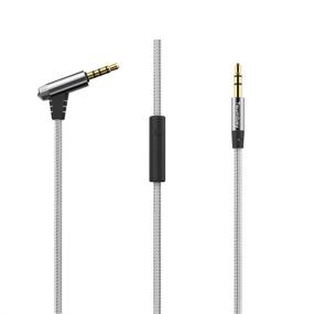 img 4 attached to Tsumbay Aux Cable with Microphone and in-line Control - Premium Nylon 3.5mm Male to Male Headphone Cable for Headphones, PS4, Home/Car Stereos (1m)