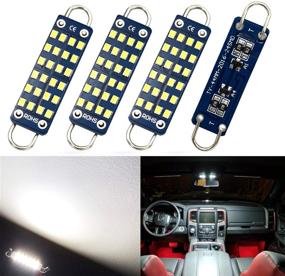 img 4 attached to 🔆 High-Quality 4-Pack White 44mm Non-Polarity Festoon LED Bulbs 12V Rigid Loop – Perfect for Buick Dome Map, Engine Compartment Light