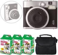 фотоаппарат fujifilm instax mini 90 neo classic (черный) + пленка fujifilm instax mini instant (60 снимков) + чехол для фотоаппарата - идеальный комплект для улучшения онлайн-видимости. логотип