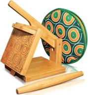 🌮 almajua wooden tortilla press maker - 8 inch - complete kit with tortilla warmer & rolling pin - authentic maquina para hacer tortillas de maiz - premium wood tortilla press - perfect for flour and corn tortillas логотип