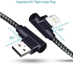 img 2 attached to 🔌 [5Pack] iPhone Fast Charger: 0.7FT/3FT/3FT/6FT/10FT - Nylon Braided Charging & Syncing Cord - Compatible with iPhone 12/11/Pro/Xs Max/XS/XR/7/7Plus/X/8/8Plus/6S/6S Plus (Black Gray)