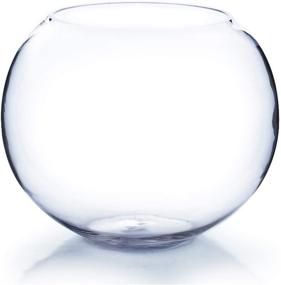 img 4 attached to 🌸 WGV Large Bowl Glass Vase - 9" Diameter, 8" Height - Clear Round Bubble Vase with Multiple Size Choices - Perfect for Wedding, Home Decor, and Events - 1 Piece (VBW1008)