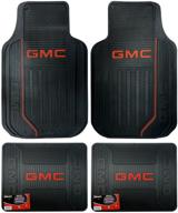 u.a.a. inc. elite series rubber floor mats for gmc - front & rear - car truck suv seat logo