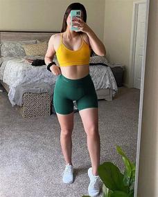 img 2 attached to 🩳 TomTiger Women's Tummy Control High Waist Biker Shorts - Butt Lifting Yoga Shorts for Workout and Exercise