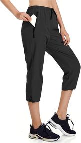 img 3 attached to 🏞️ Ksmien Women's Lightweight Hiking Capri Pants: Quick Dry, Water Resistant, UPF 50+ with Zipped Pockets