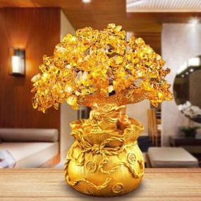 img 3 attached to 💰 Jessie Crystal Money Tree - Enhance Wealth and Luck with Yellow Citrine Money Bag - Feng Shui Bonsai Style - Natural Crystal Money Tree for DIY Home, Office, and Party Decoration