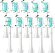 🪥 top-quality weqnnm replacement toothbrush heads for philips sonicare: 10-pack professional sonicare electric brush heads logo