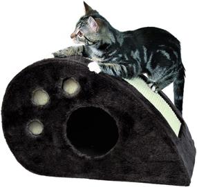 img 1 attached to 🐱 Brown TRIXIE Topi Cat Condo with Scratching Surface - Enhance Your Cat's Playtime and Promote Healthy Scratching Habits