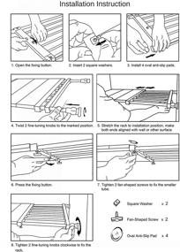 img 1 attached to Adjustable Storage Rack Tension Shelf for Wardrobe, Kitchen, Bookcase - Expandable Closet Shelf Rod by APSOONSELL